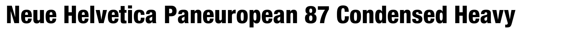Neue Helvetica Paneuropean 87 Condensed Heavy image